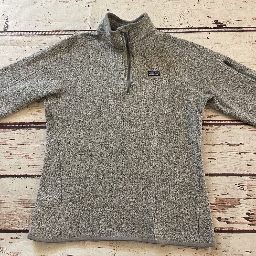Patagonia Quarter Zip‎ Better Sweater Gray Woman's Size - Picture 2 of 11